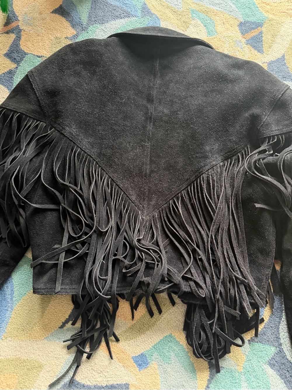 Bergmans 100% leather suede fringe black jacket large - Picture 6 of 6